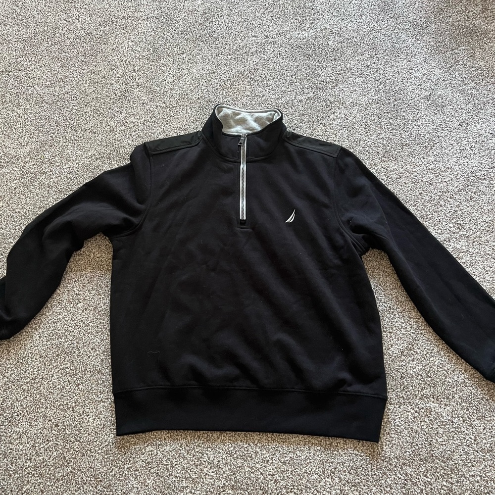 Nautica Zipper Sweater black and gray